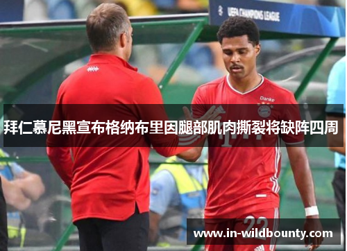 拜仁慕尼黑宣布格纳布里因腿部肌肉撕裂将缺阵四周 拜仁慕尼黑宣布格纳布里因腿部肌肉撕裂将缺阵四周